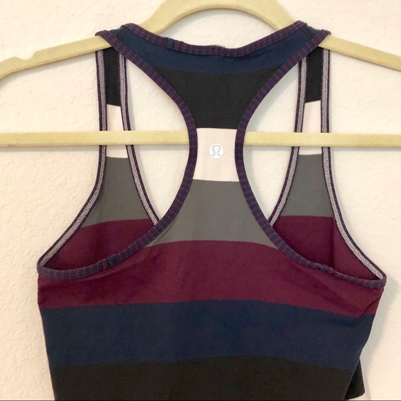 Lululemon Cool Racerback Tank Top Pow Stripe Plum - Picture 8 of 8